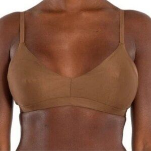 Nude Barre Women's Wire Free Lightweight Bralette, 3PM Brown, Medium